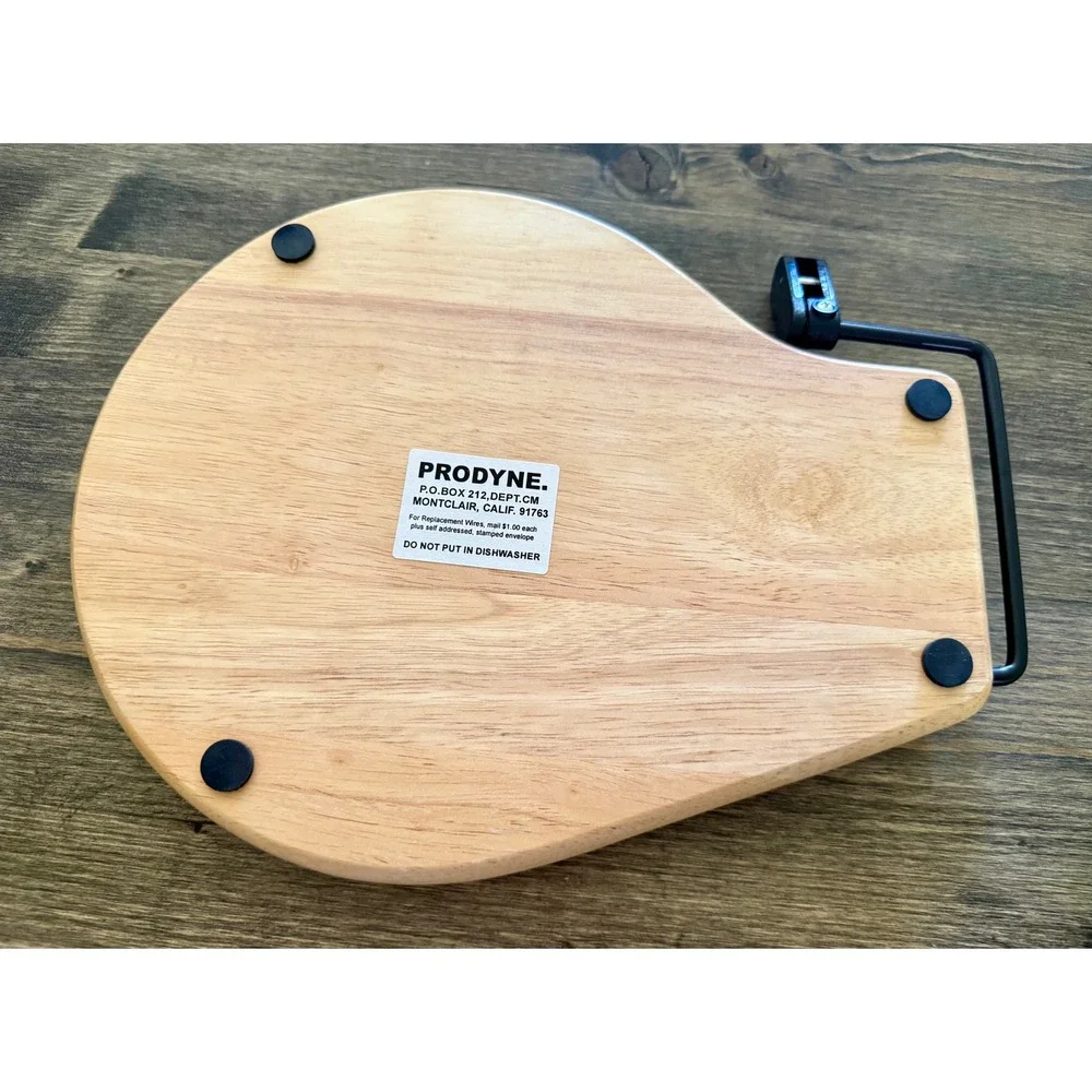 Cheese Slicer Board Tan Excellent Wood Wire Cutter Tray